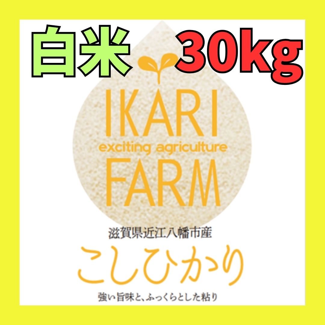 新米【６年産】コシヒカリ 白米30kg（30ｋｇ×1袋） - イカリファーム